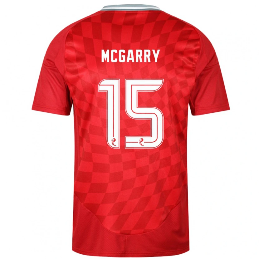 Danxen Män James Mcgarry #15 Röd Hemmatröja Matchtröjor 2024/25 Tröjor T-Tröja