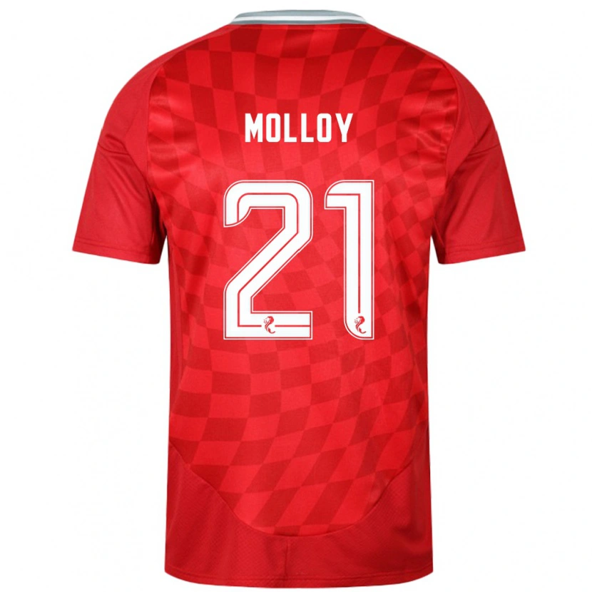 Danxen Män Gavin Molloy #21 Röd Hemmatröja Matchtröjor 2024/25 Tröjor T-Tröja