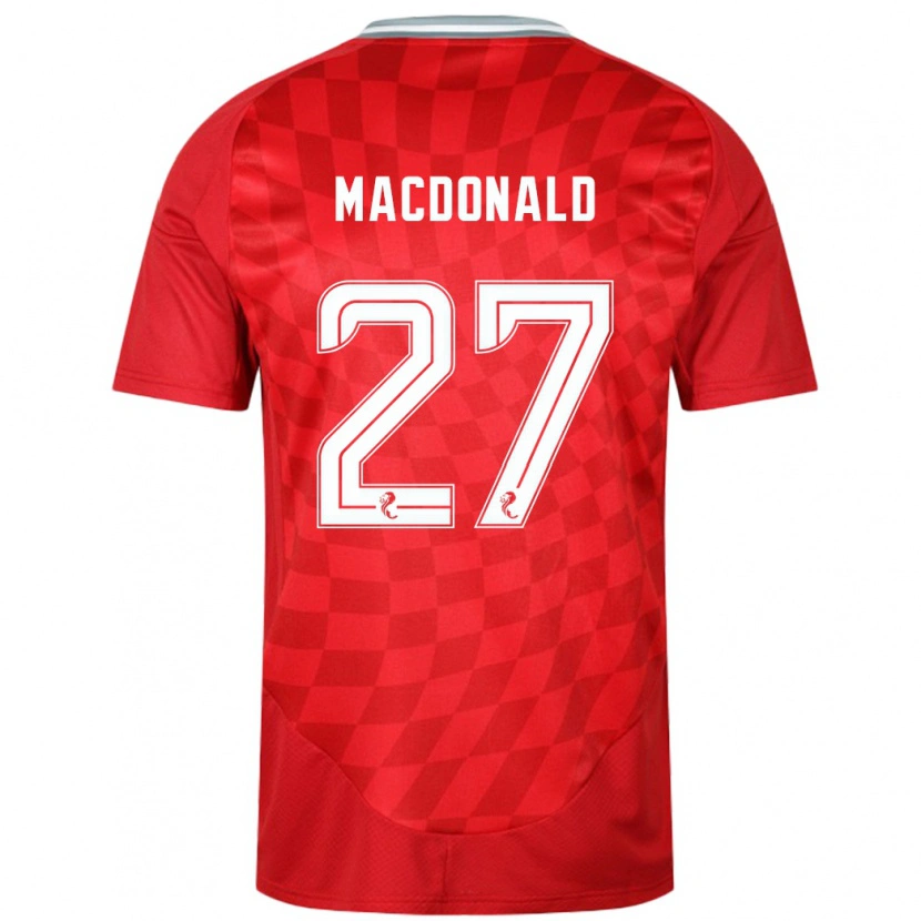 Danxen Män Angus Macdonald #27 Röd Hemmatröja Matchtröjor 2024/25 Tröjor T-Tröja