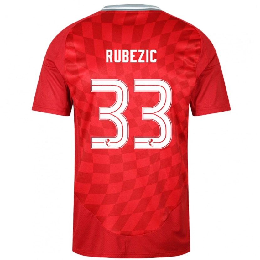 Danxen Män Slobodan Rubezic #33 Röd Hemmatröja Matchtröjor 2024/25 Tröjor T-Tröja