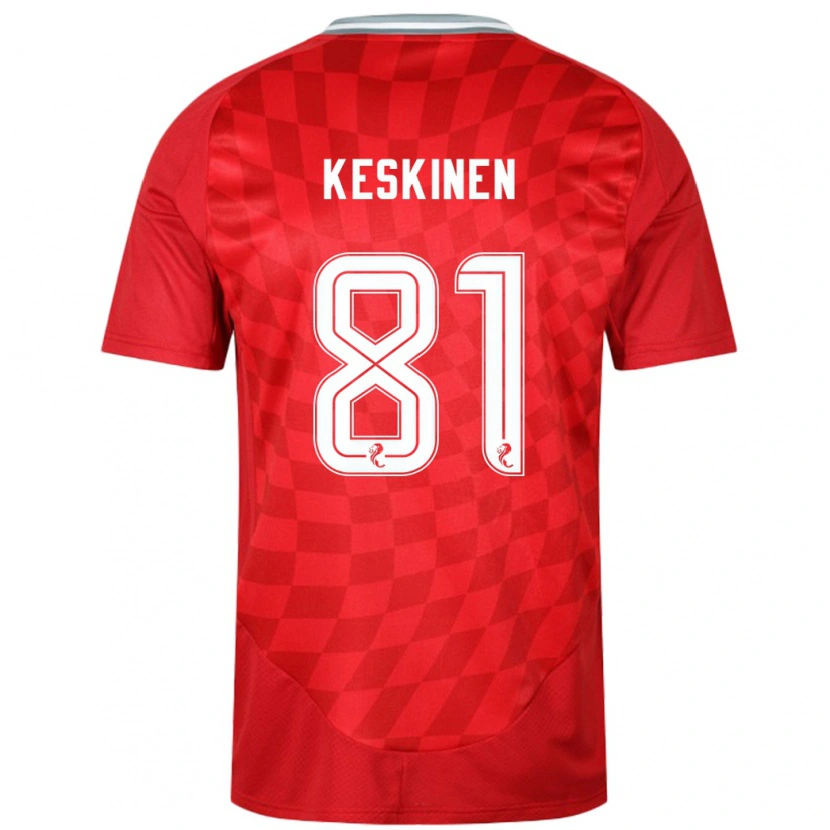 Danxen Män Topi Keskinen #81 Röd Hemmatröja Matchtröjor 2024/25 Tröjor T-Tröja