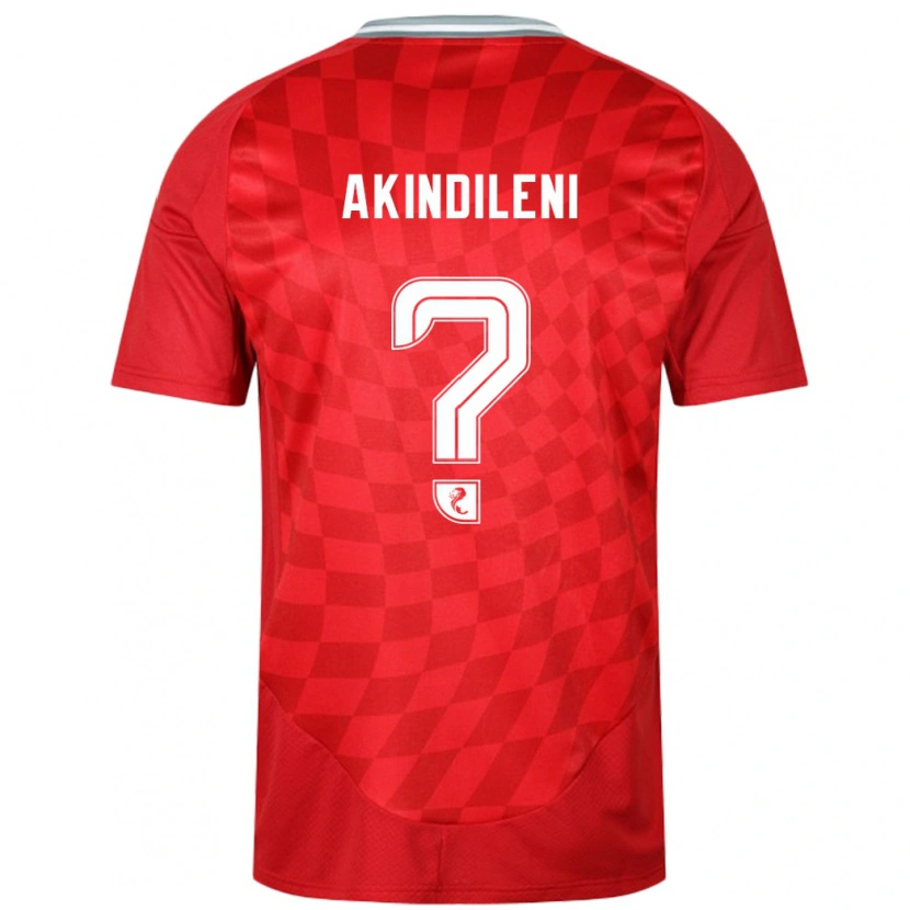 Danxen Män Timothy Akindileni #0 Röd Hemmatröja Matchtröjor 2024/25 Tröjor T-Tröja