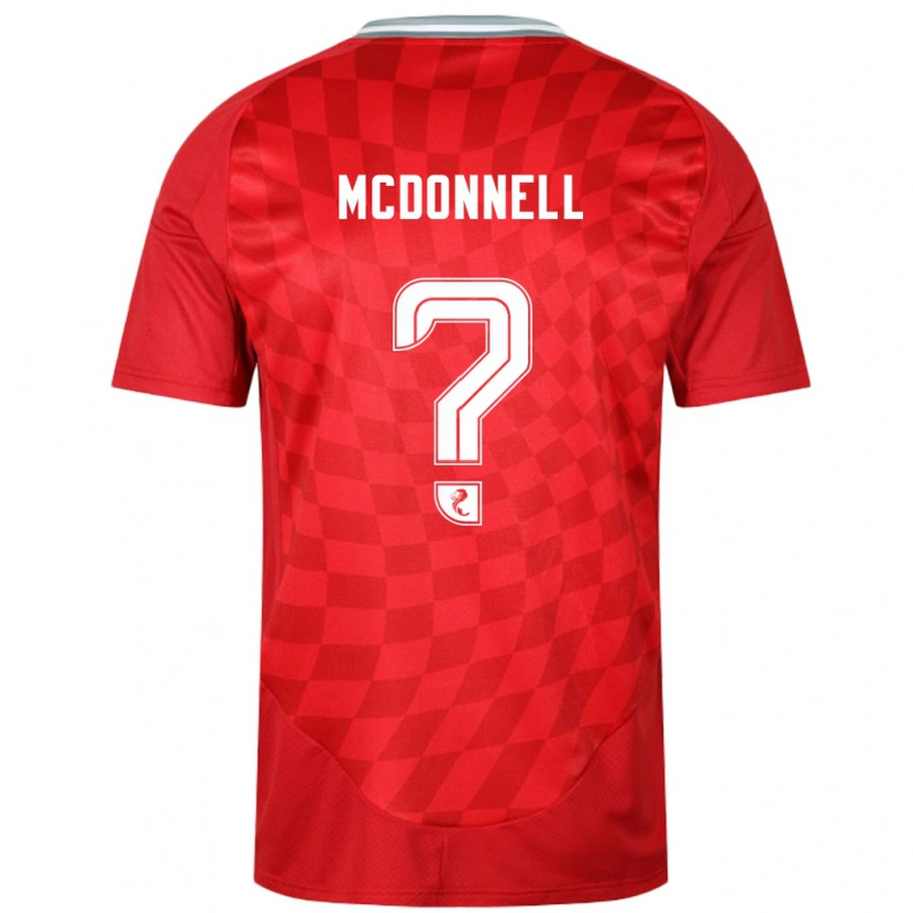 Danxen Män Noah Mcdonnell #0 Röd Hemmatröja Matchtröjor 2024/25 Tröjor T-Tröja