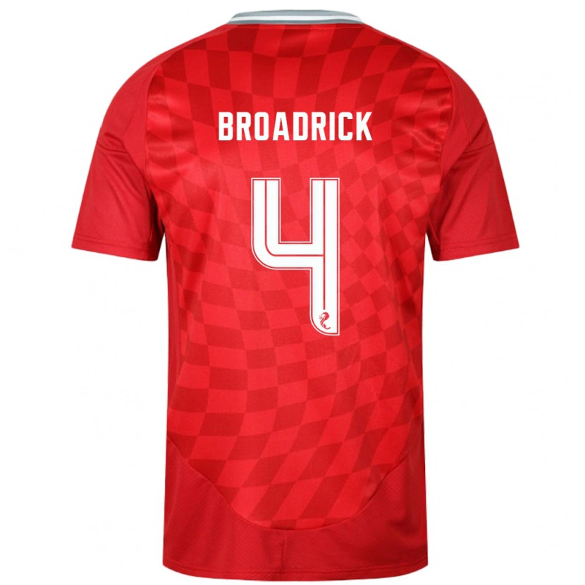 Danxen Män Jessica Broadrick #4 Röd Hemmatröja Matchtröjor 2024/25 Tröjor T-Tröja