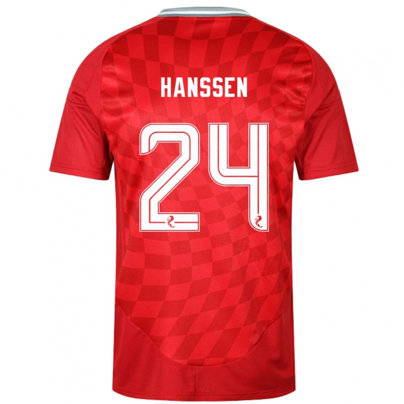 Danxen Män Nadine Hanssen #24 Röd Hemmatröja Matchtröjor 2024/25 Tröjor T-Tröja