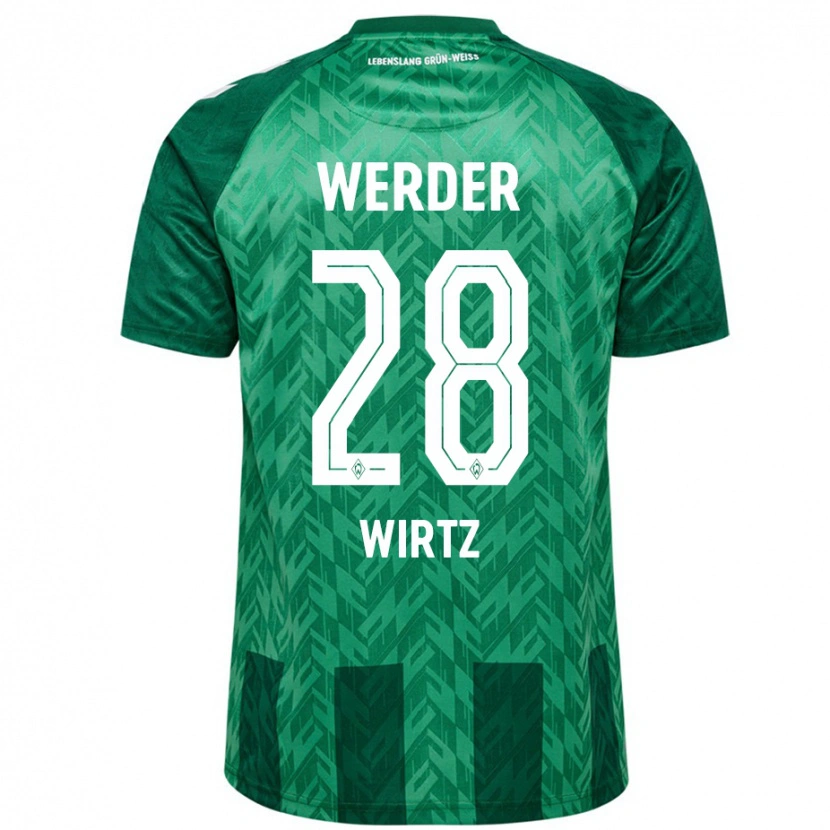 Danxen Män Juliane Wirtz #28 Grön Hemmatröja Matchtröjor 2024/25 Tröjor T-Tröja