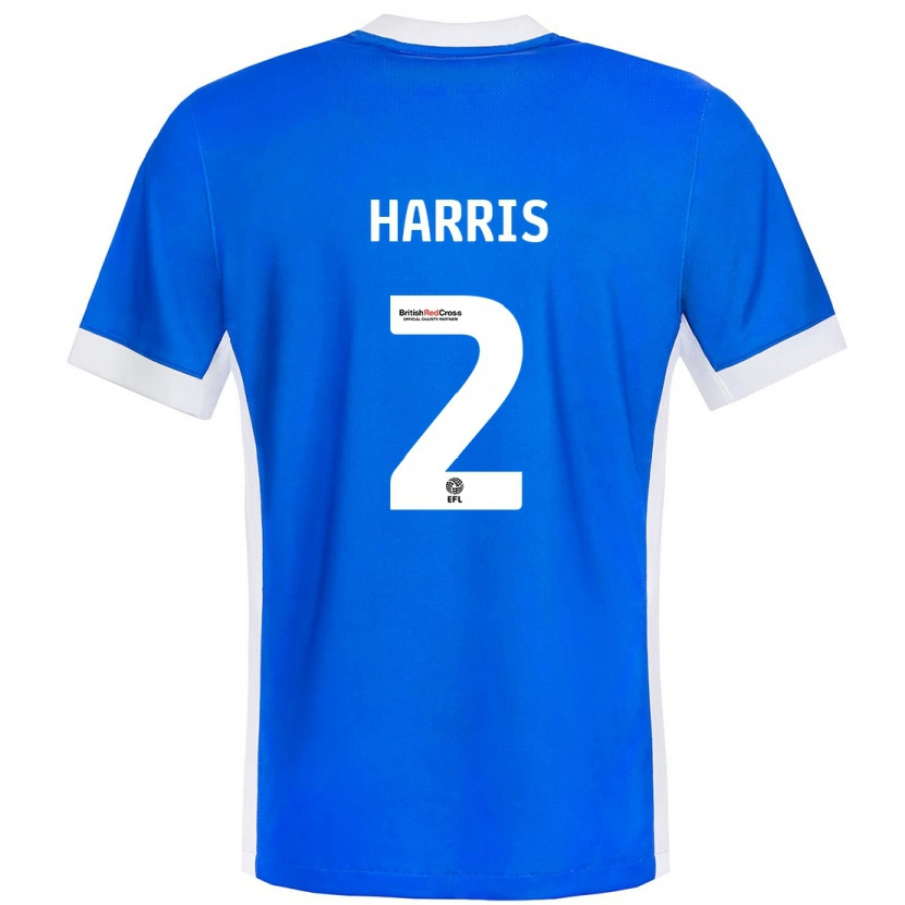 Danxen Män Martha Harris #2 Blå Vit Hemmatröja Matchtröjor 2024/25 Tröjor T-Tröja