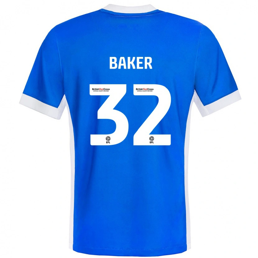 Danxen Män Ava Baker #32 Blå Vit Hemmatröja Matchtröjor 2024/25 Tröjor T-Tröja