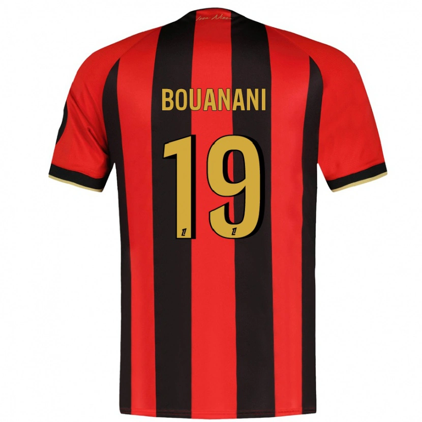 Danxen Män Badredine Bouanani #19 Röd Svart Hemmatröja Matchtröjor 2024/25 Tröjor T-Tröja