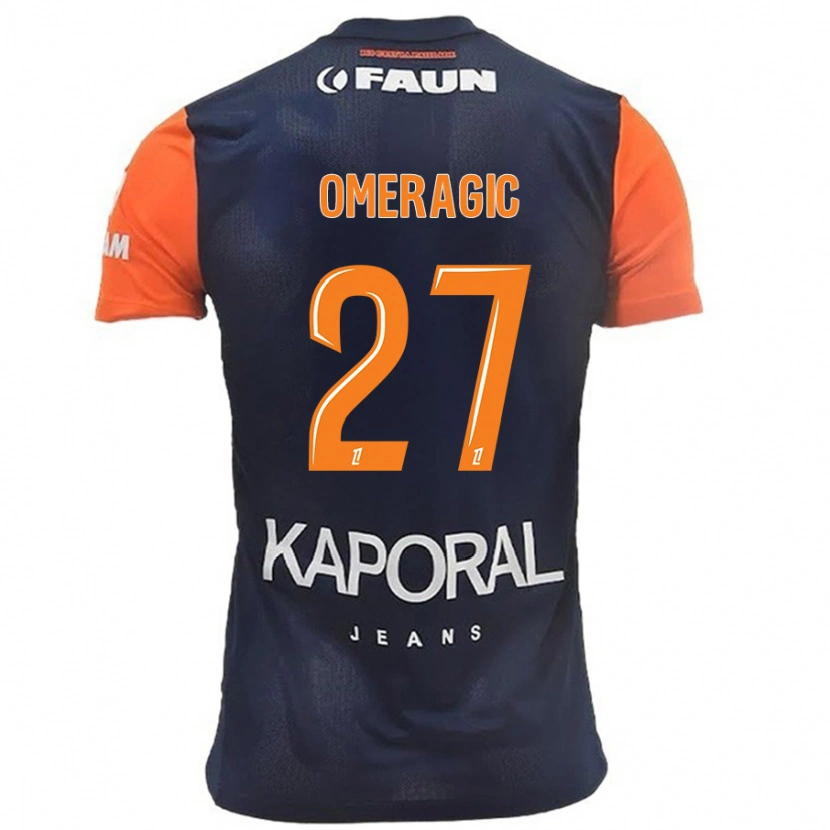 Danxen Män Becir Omeragic #27 Marinblå Orange Hemmatröja Matchtröjor 2024/25 Tröjor T-Tröja