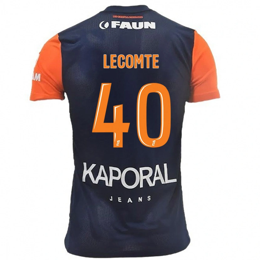 Danxen Män Benjamin Lecomte #40 Marinblå Orange Hemmatröja Matchtröjor 2024/25 Tröjor T-Tröja