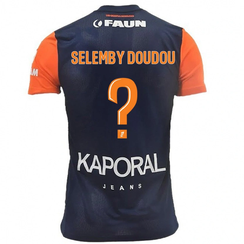 Danxen Män Destin Selemby Doudou #0 Marinblå Orange Hemmatröja Matchtröjor 2024/25 Tröjor T-Tröja