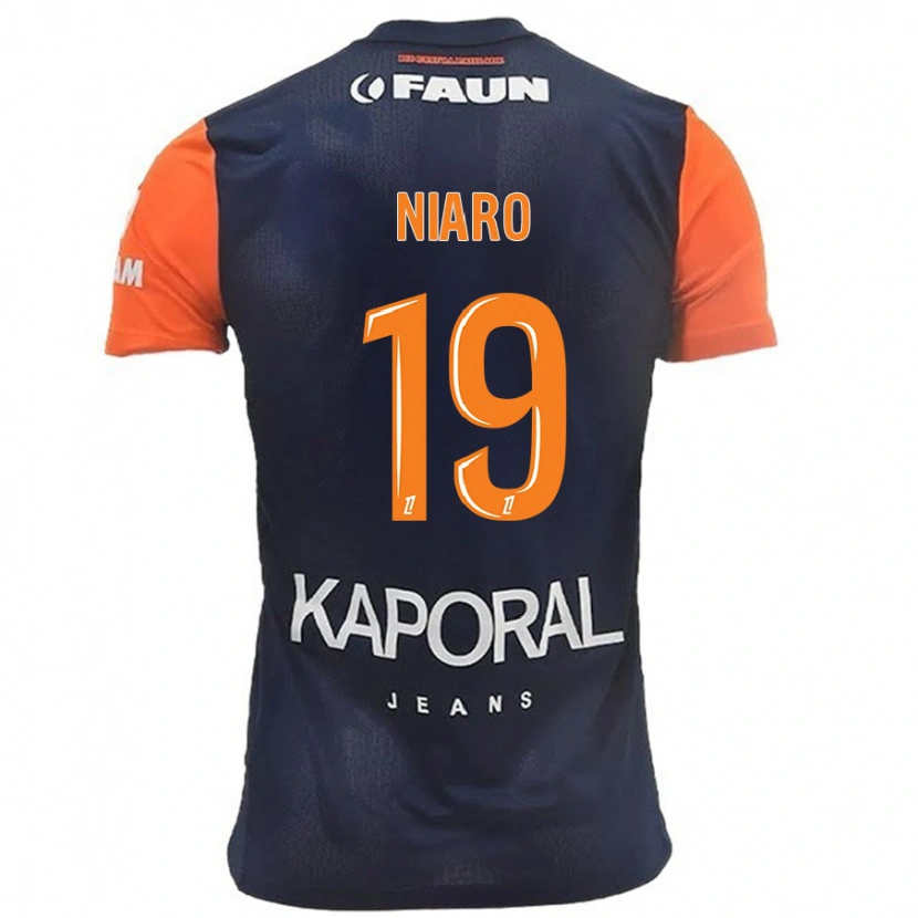 Danxen Män Esther Mbakem-Niaro #19 Marinblå Orange Hemmatröja Matchtröjor 2024/25 Tröjor T-Tröja