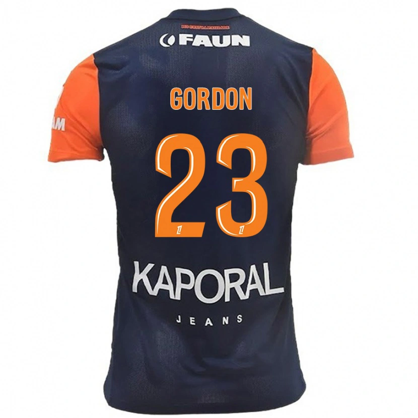 Danxen Män Sh'nia Gordon #23 Marinblå Orange Hemmatröja Matchtröjor 2024/25 Tröjor T-Tröja