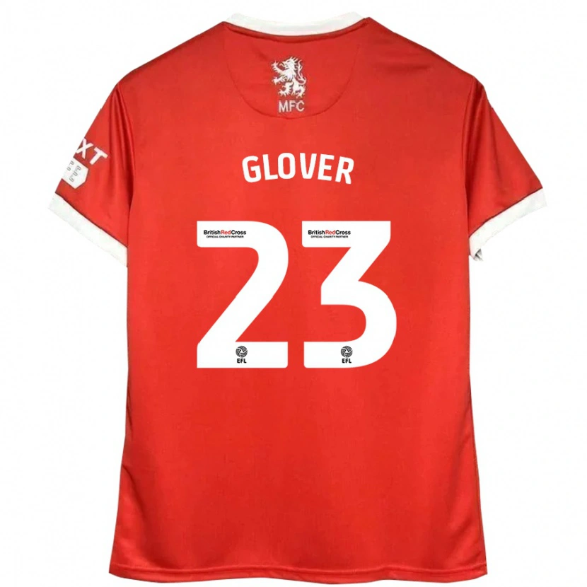 Danxen Män Tom Glover #23 Röd Vit Hemmatröja Matchtröjor 2024/25 Tröjor T-Tröja