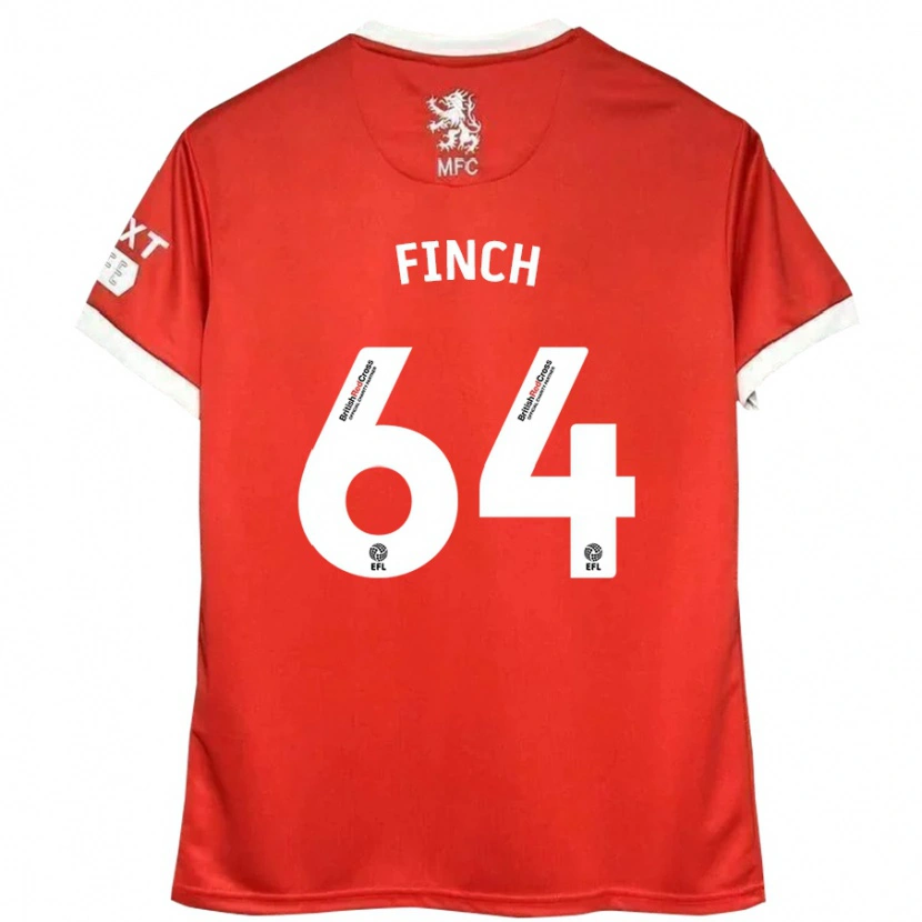 Danxen Män Sonny Finch #64 Röd Vit Hemmatröja Matchtröjor 2024/25 Tröjor T-Tröja
