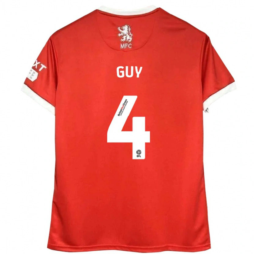Danxen Män Bethany Guy #4 Röd Vit Hemmatröja Matchtröjor 2024/25 Tröjor T-Tröja