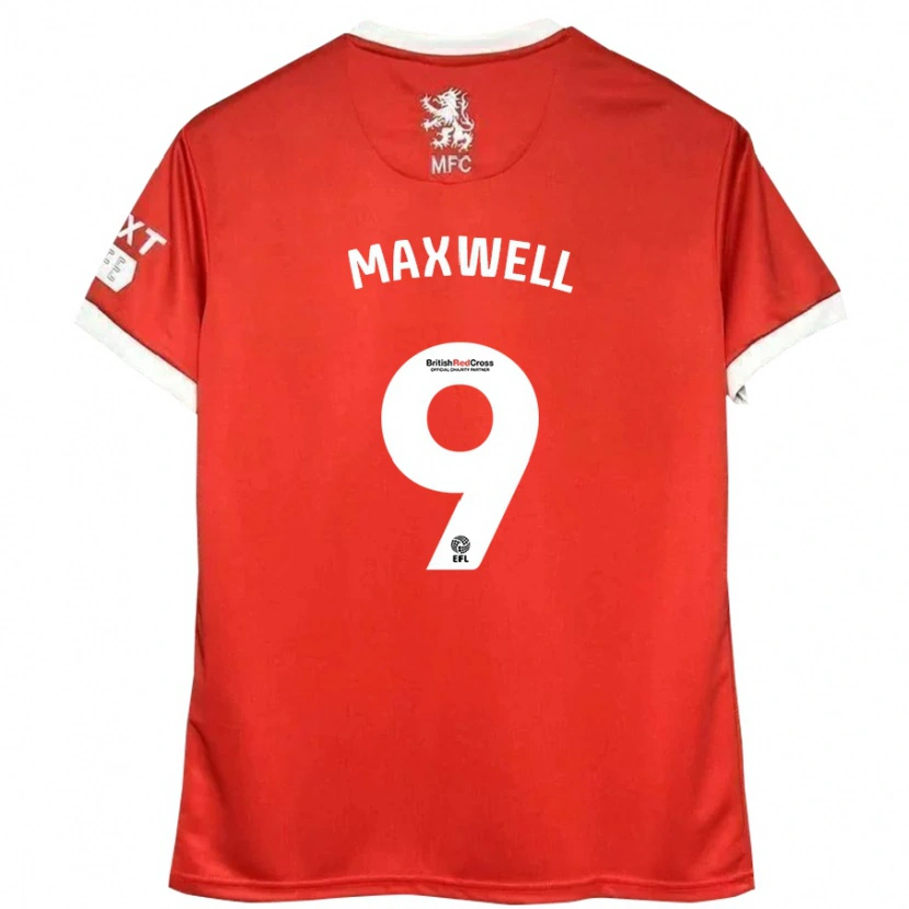 Danxen Män Armani Maxwell #9 Röd Vit Hemmatröja Matchtröjor 2024/25 Tröjor T-Tröja