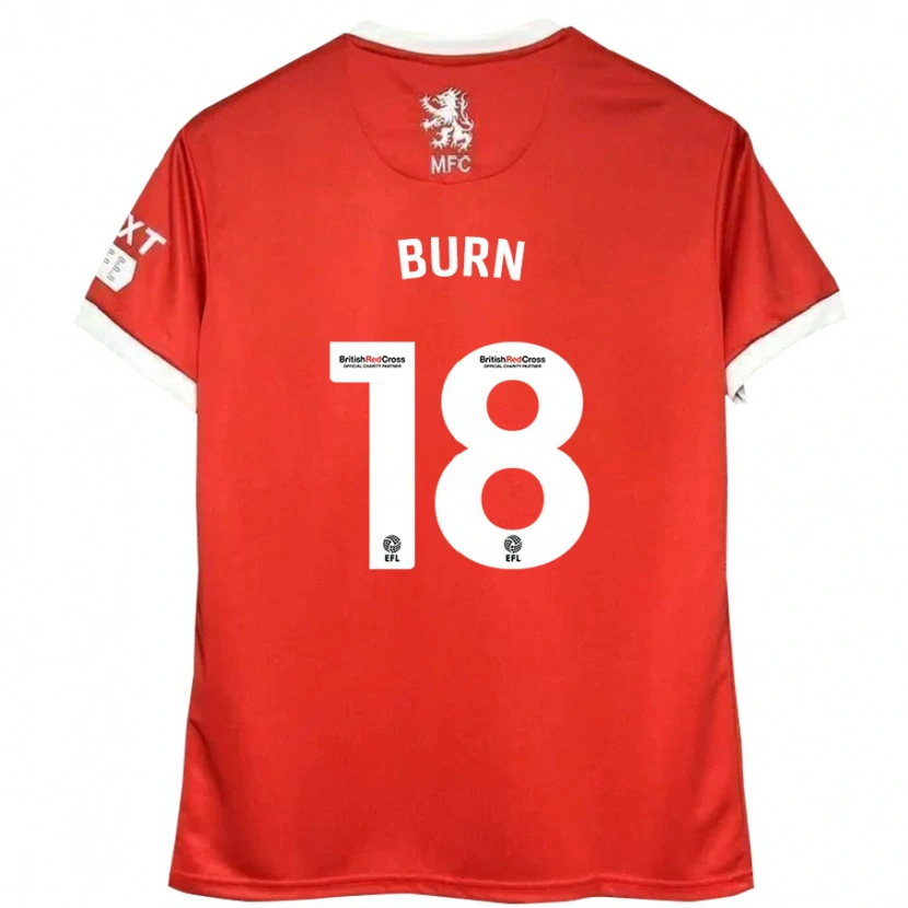 Danxen Män Sarah Burn #18 Röd Vit Hemmatröja Matchtröjor 2024/25 Tröjor T-Tröja