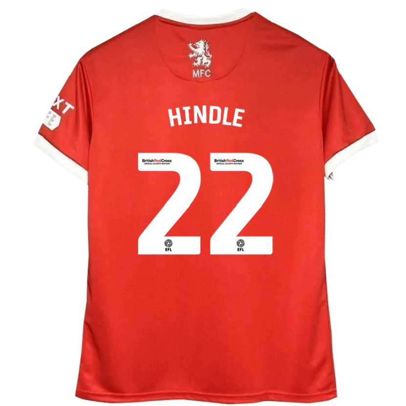 Danxen Män Rachel Hindle #22 Röd Vit Hemmatröja Matchtröjor 2024/25 Tröjor T-Tröja