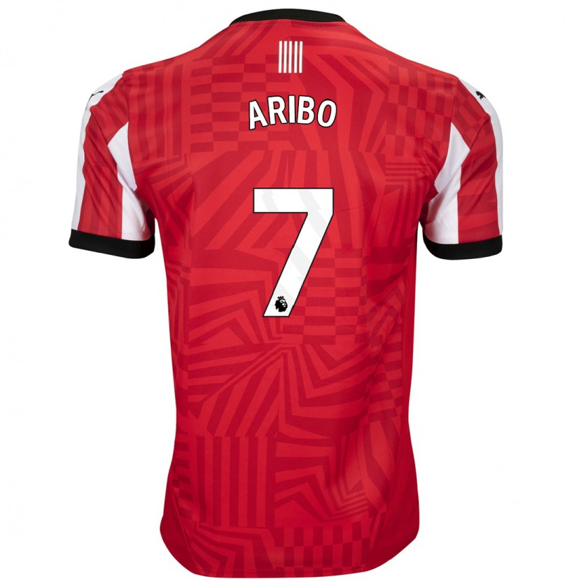 Danxen Män Joe Aribo #7 Röd Vit Hemmatröja Matchtröjor 2024/25 Tröjor T-Tröja