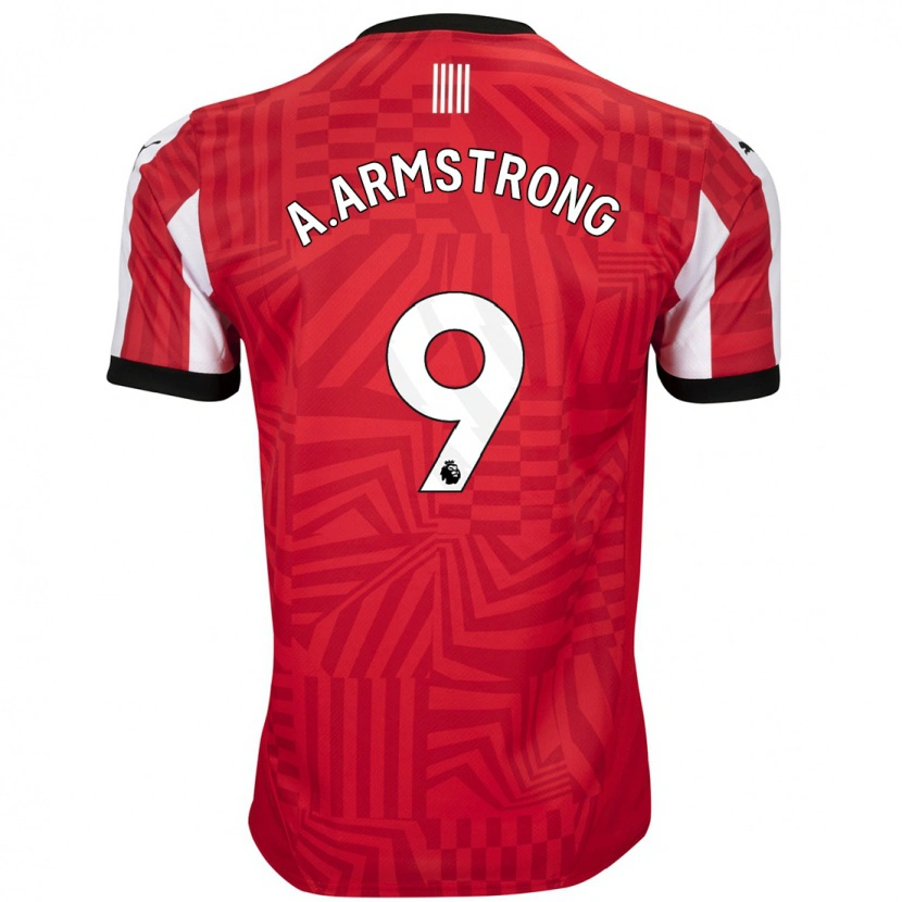 Danxen Män Adam Armstrong #9 Röd Vit Hemmatröja Matchtröjor 2024/25 Tröjor T-Tröja