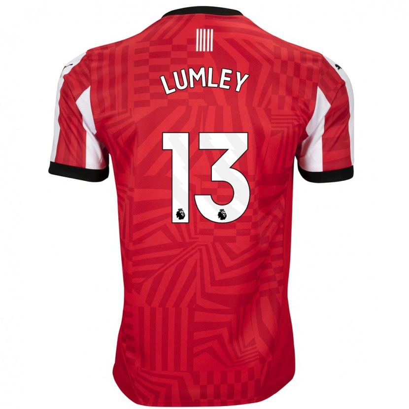 Danxen Män Joe Lumley #13 Röd Vit Hemmatröja Matchtröjor 2024/25 Tröjor T-Tröja
