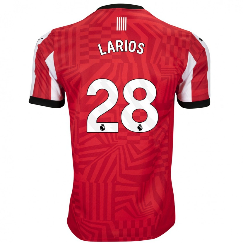 Danxen Män Juan Larios #28 Röd Vit Hemmatröja Matchtröjor 2024/25 Tröjor T-Tröja
