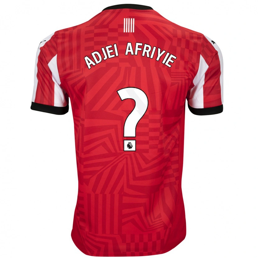 Danxen Män Hansel Adjei-Afriyie #0 Röd Vit Hemmatröja Matchtröjor 2024/25 Tröjor T-Tröja