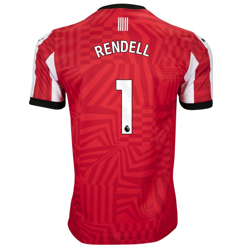 Danxen Män Kayla Rendell #1 Röd Vit Hemmatröja Matchtröjor 2024/25 Tröjor T-Tröja