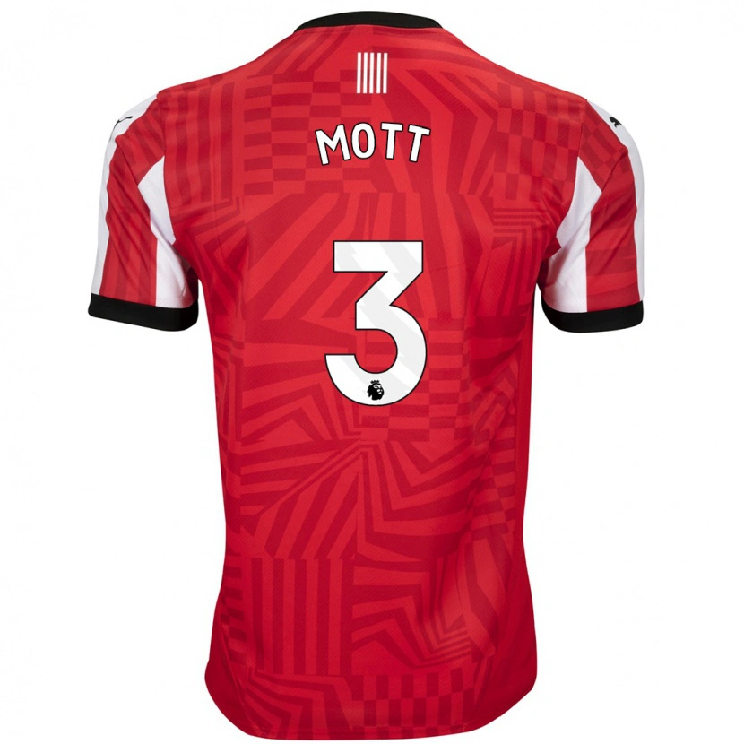 Danxen Män Milly Mott #3 Röd Vit Hemmatröja Matchtröjor 2024/25 Tröjor T-Tröja