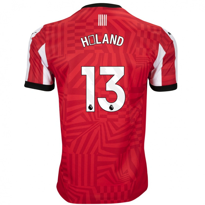 Danxen Män Benedicte Håland #13 Röd Vit Hemmatröja Matchtröjor 2024/25 Tröjor T-Tröja