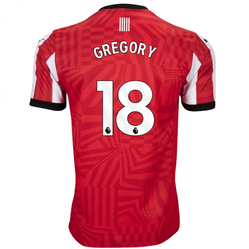 Danxen Män Freya Gregory #18 Röd Vit Hemmatröja Matchtröjor 2024/25 Tröjor T-Tröja