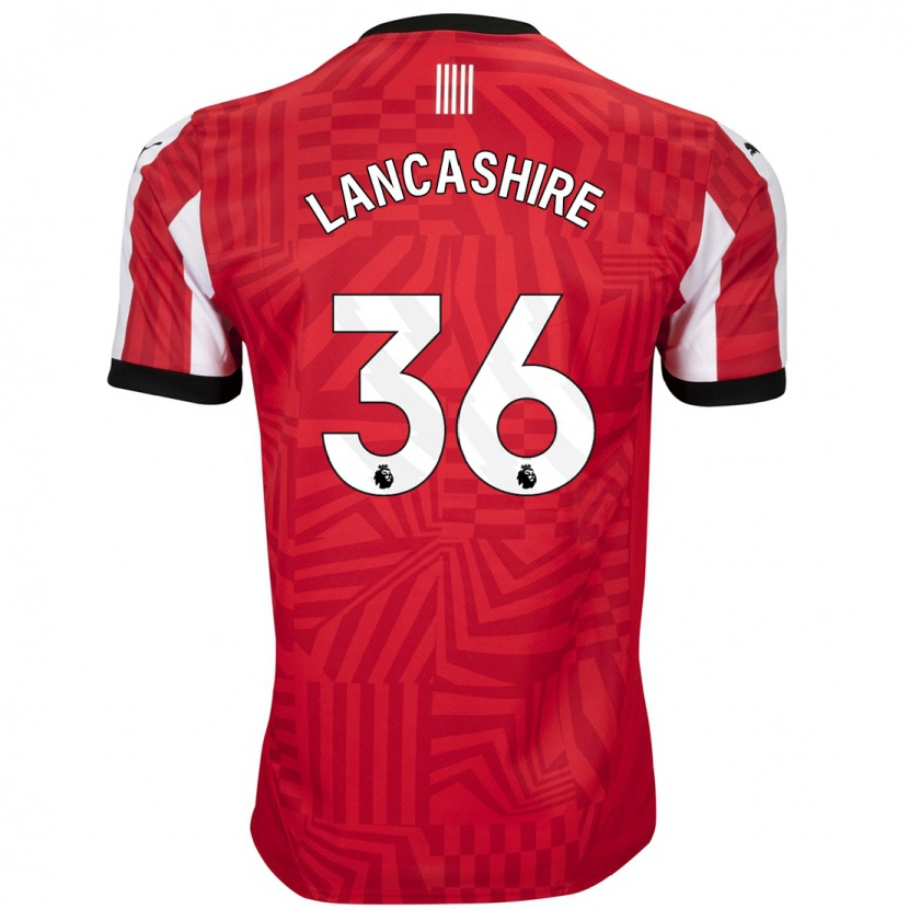 Danxen Män Olly Lancashire #36 Röd Vit Hemmatröja Matchtröjor 2024/25 Tröjor T-Tröja