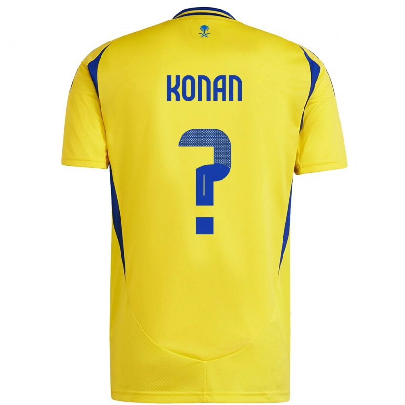 Danxen Män Ghislain Konan #0 Gul Blå Hemmatröja Matchtröjor 2024/25 Tröjor T-Tröja