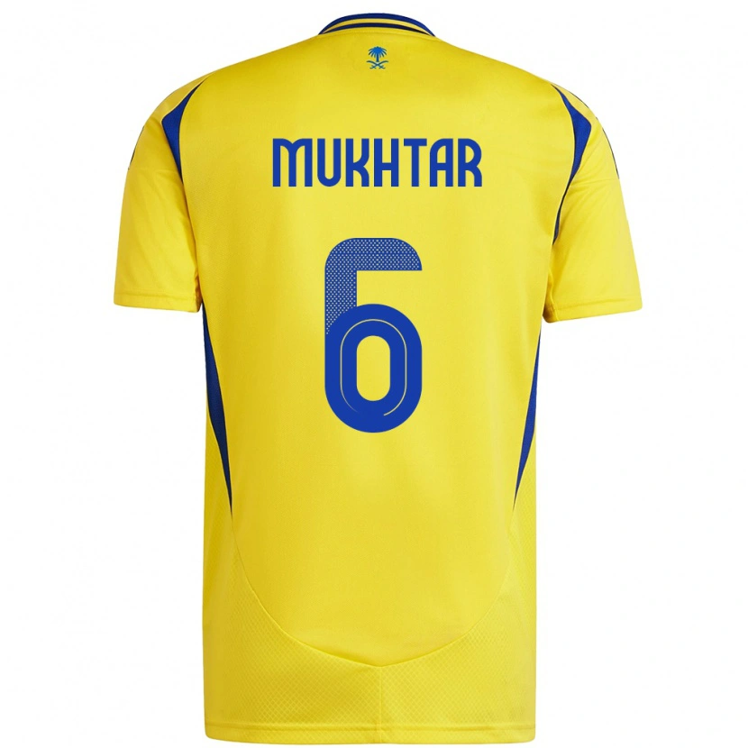 Danxen Män Mukhtar Ali #6 Gul Blå Hemmatröja Matchtröjor 2024/25 Tröjor T-Tröja