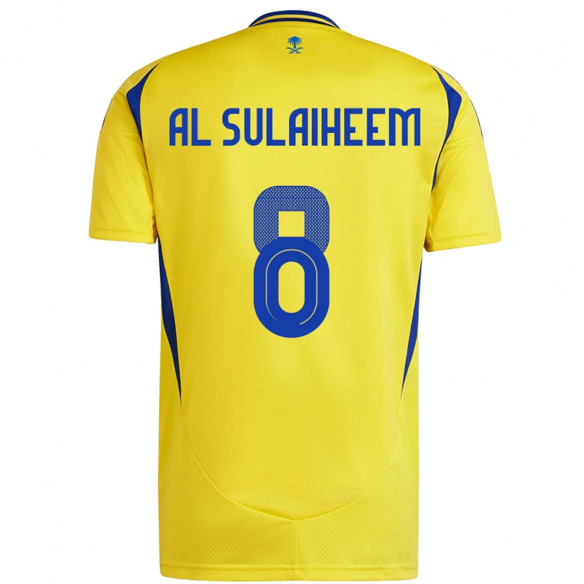 Danxen Män Abdulmajeed Al-Sulayhim #8 Gul Blå Hemmatröja Matchtröjor 2024/25 Tröjor T-Tröja