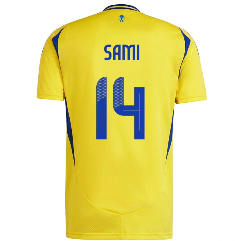 Danxen Män Sami Al-Najei #14 Gul Blå Hemmatröja Matchtröjor 2024/25 Tröjor T-Tröja