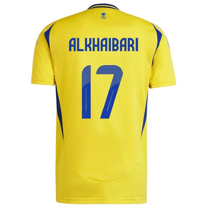 Danxen Män Abdullah Al-Khaibari #17 Gul Blå Hemmatröja Matchtröjor 2024/25 Tröjor T-Tröja