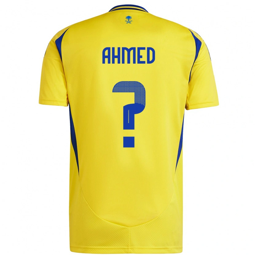 Danxen Män Al Anood Ahmed #0 Gul Blå Hemmatröja Matchtröjor 2024/25 Tröjor T-Tröja