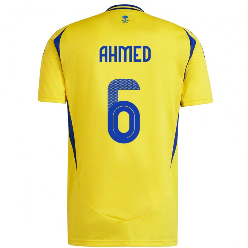 Danxen Män Aseel Ahmed #6 Gul Blå Hemmatröja Matchtröjor 2024/25 Tröjor T-Tröja