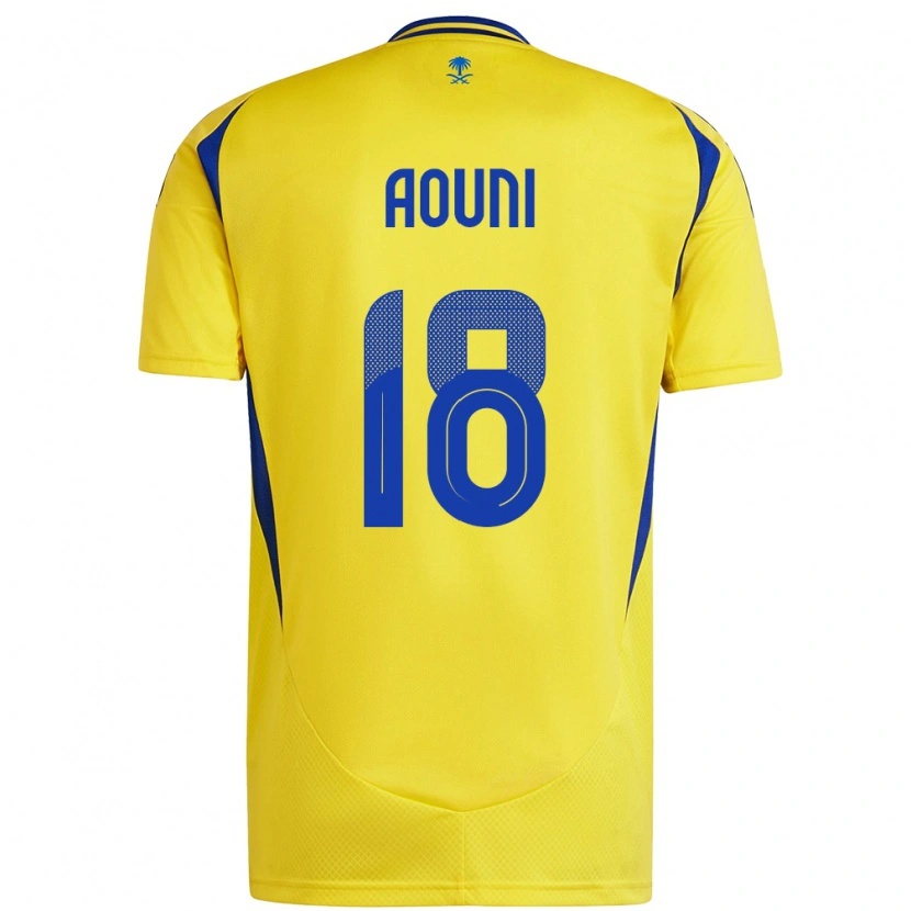 Danxen Män Samia Aouni #18 Gul Blå Hemmatröja Matchtröjor 2024/25 Tröjor T-Tröja