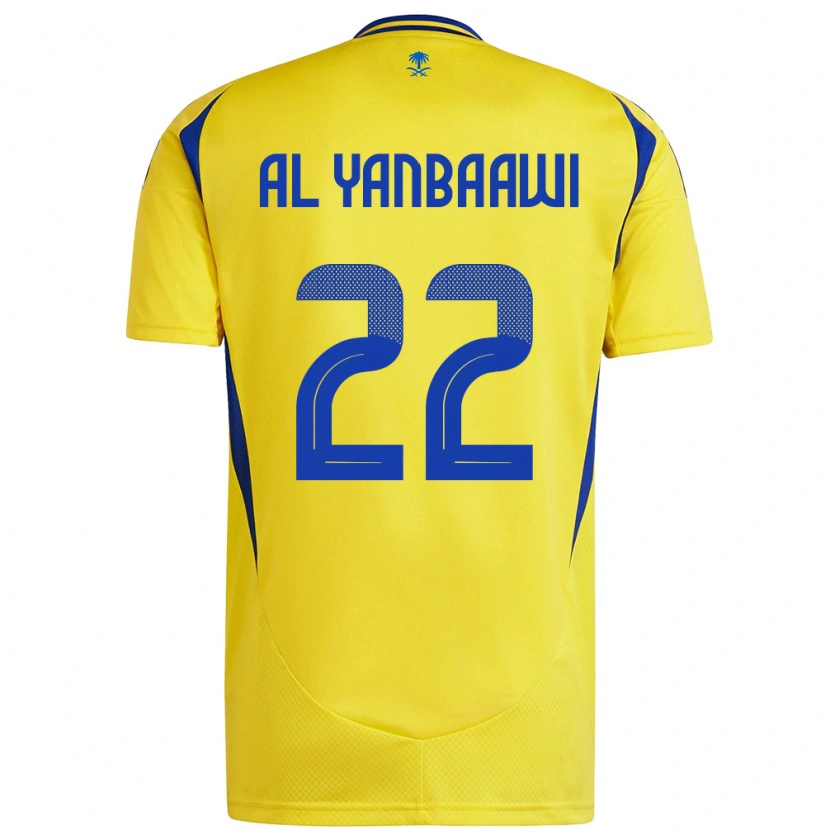 Danxen Män Tahani Al-Yanbaawi #22 Gul Blå Hemmatröja Matchtröjor 2024/25 Tröjor T-Tröja
