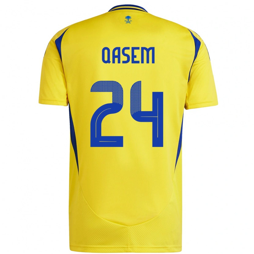 Danxen Män Mohammed Qasem #24 Gul Blå Hemmatröja Matchtröjor 2024/25 Tröjor T-Tröja