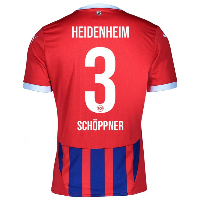 Danxen Män Jan Schöppner #3 Röd Blå Hemmatröja Matchtröjor 2024/25 Tröjor T-Tröja