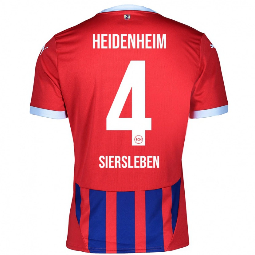 Danxen Män Tim Siersleben #4 Röd Blå Hemmatröja Matchtröjor 2024/25 Tröjor T-Tröja