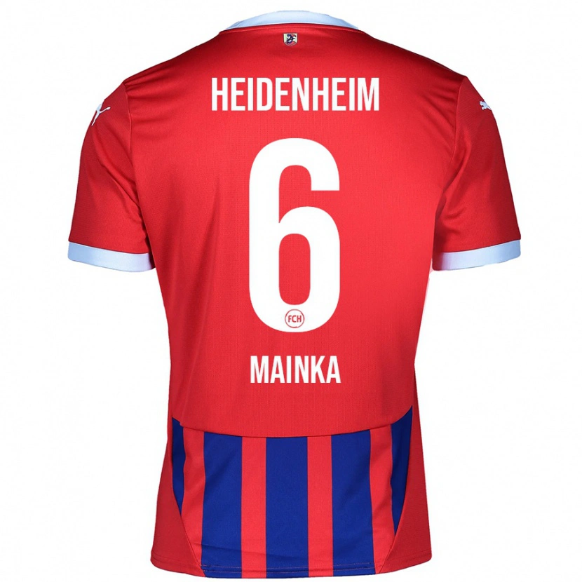 Danxen Män Patrick Mainka #6 Röd Blå Hemmatröja Matchtröjor 2024/25 Tröjor T-Tröja