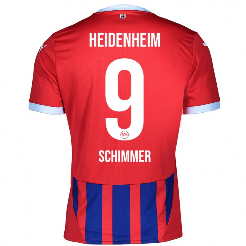 Danxen Män Stefan Schimmer #9 Röd Blå Hemmatröja Matchtröjor 2024/25 Tröjor T-Tröja