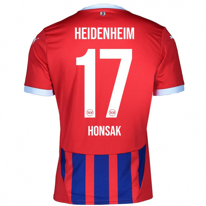 Danxen Män Mathias Honsak #17 Röd Blå Hemmatröja Matchtröjor 2024/25 Tröjor T-Tröja