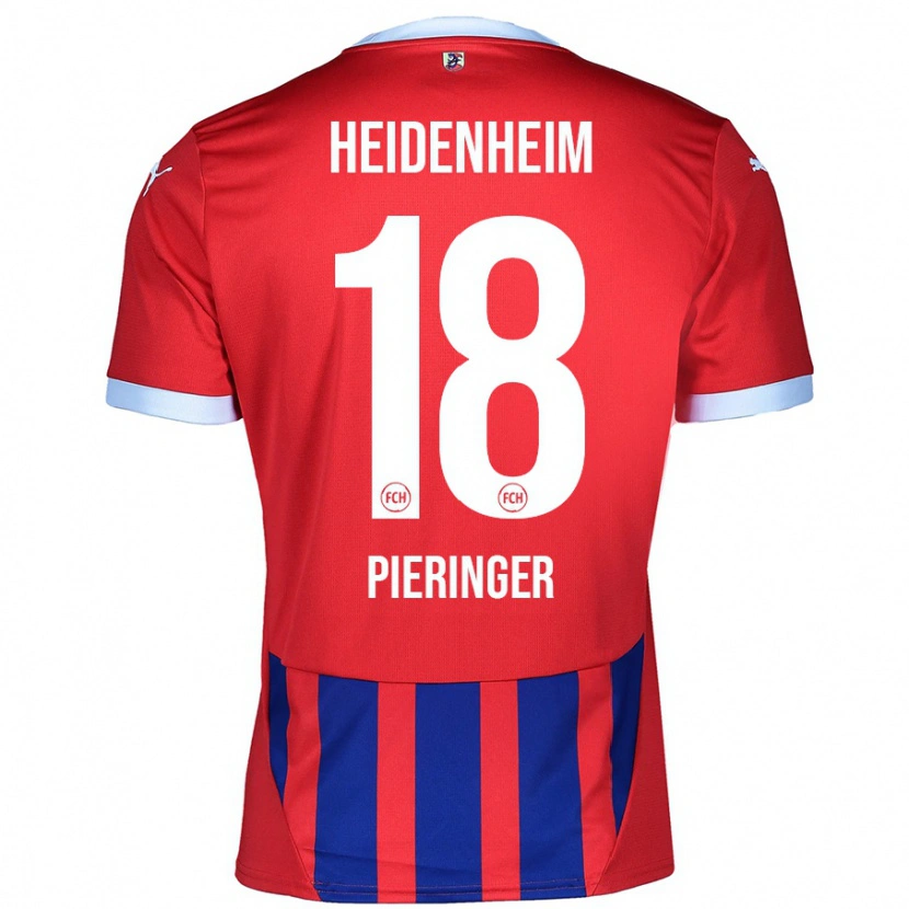 Danxen Män Marvin Pieringer #18 Röd Blå Hemmatröja Matchtröjor 2024/25 Tröjor T-Tröja
